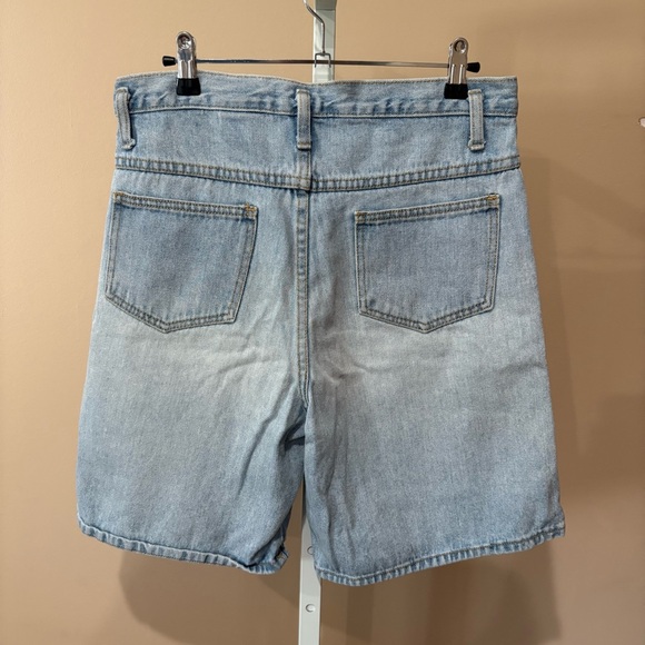 VTG Disney Mickey Mouse Light Blue DenimJean Shorts M - Picture 2 of 7